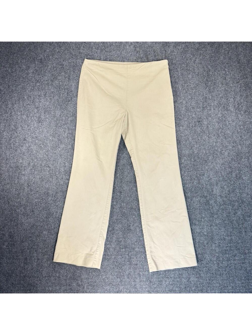 Soft Surroundings Super Stretch Pull On Pants Preppy Fit Khaki 38x32.5 Size 16T